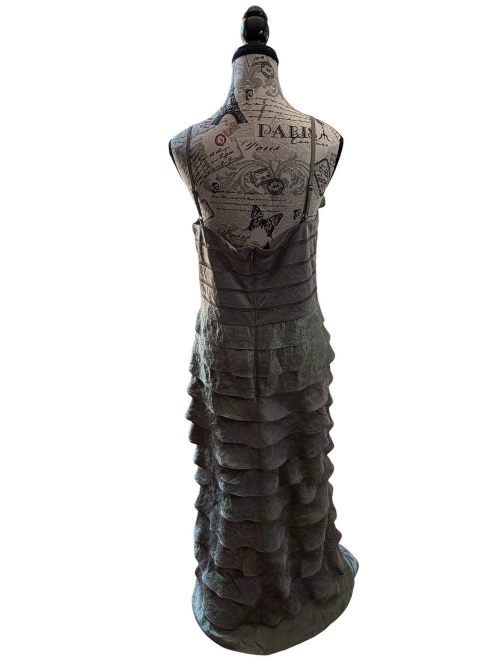 Adrianna Papell Olive Tiered Ruffle Maxi Dress - Picture 4 of 9